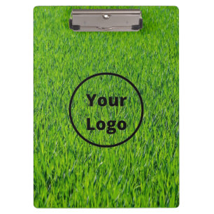 Custom logo green grass clipboard