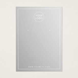 Custom logo grey elegant earring display card