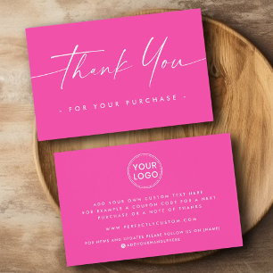 Custom logo handwritten script thank you insert