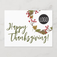 Custom logo Happy Thanksgiving From Business 