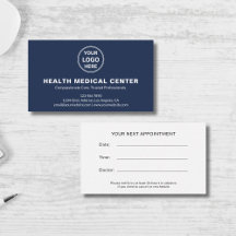 Custom Logo Healthcare Clinic Doctor Navy Blue