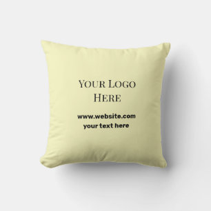 custom logo here add your website add your text  t throw pillow