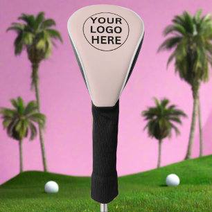 Custom Logo Here l Blush Pink Professional Branded Golf Head Cover