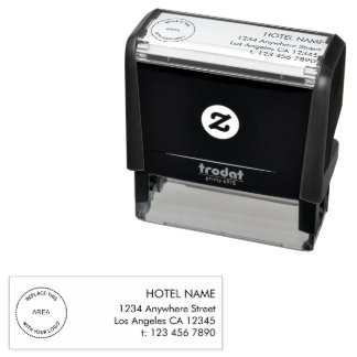 Custom Logo Hotel Return Name Address Self-inking Stamp