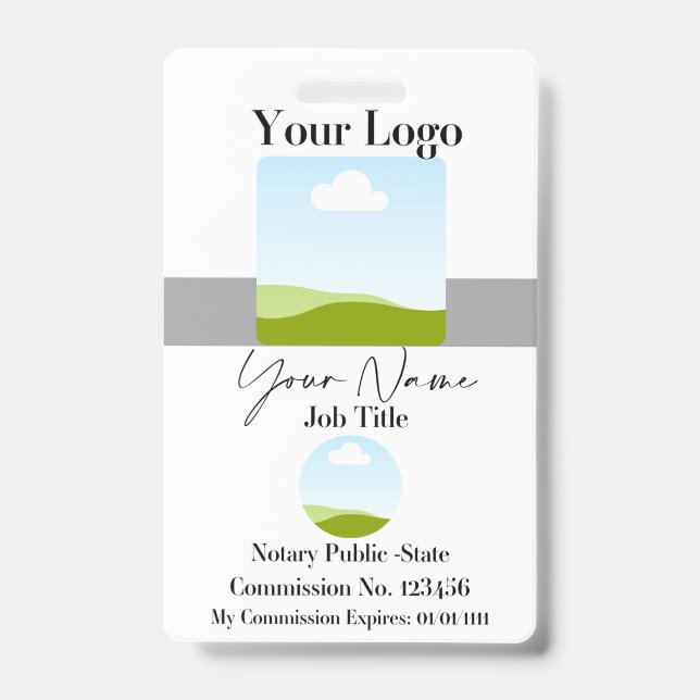 Custom Logo ID Badges (Front)