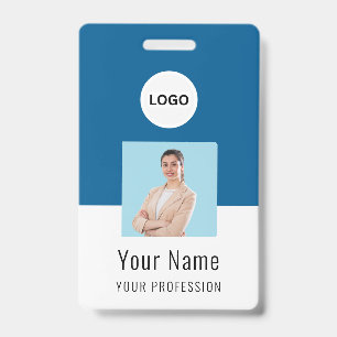 Custom Logo ID Card Personalized Photo & Text Ba Badge