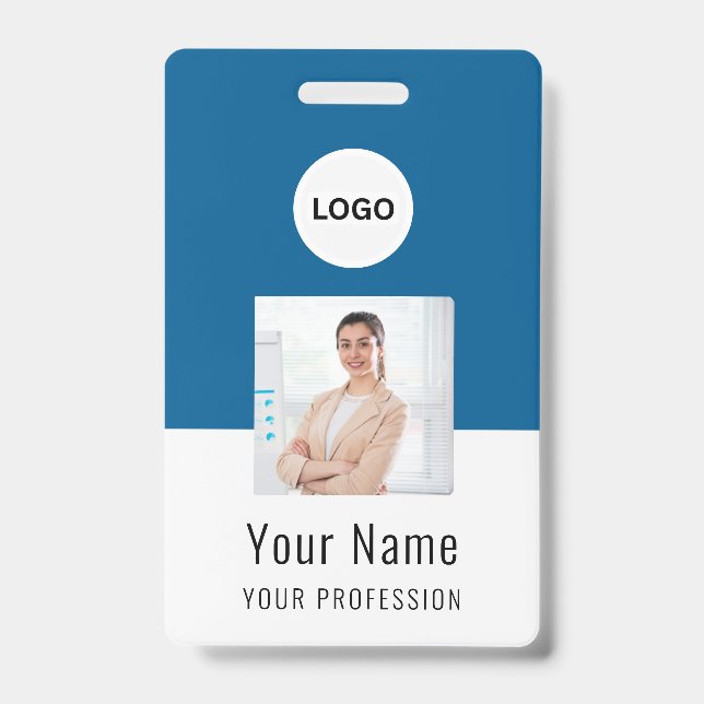 Custom Logo ID Card | Personalized Photo & Text Badge (Front)