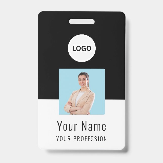 Custom Logo ID Card | Personalized Photo & Text Badge (Front)