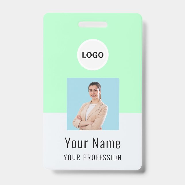Custom Logo ID Card | Personalized Photo & Text Badge (Front)