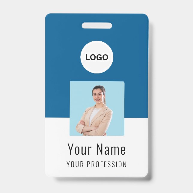 Custom Logo ID Card | Personalized Photo & Text Badge (Front)