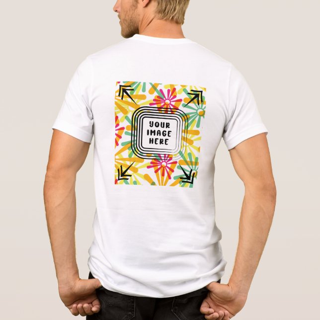 Custom Logo-image Personalized Front & Back Design Tri-Blend Shirt (Back)