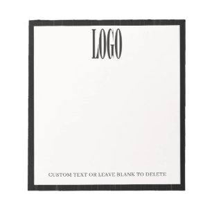 Custom Logo Image Pic Wooden Business Office Black Notepad