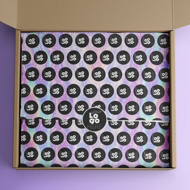 Custom Logo Iridescent Glitter Print Tissue Paper (Creator Uploaded)