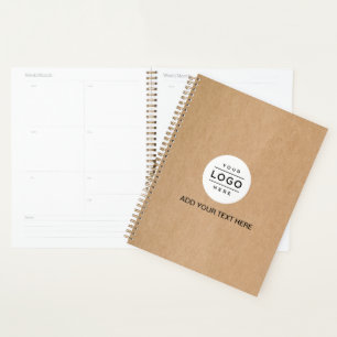 Custom Logo Kraft Cover Spiral  Planner