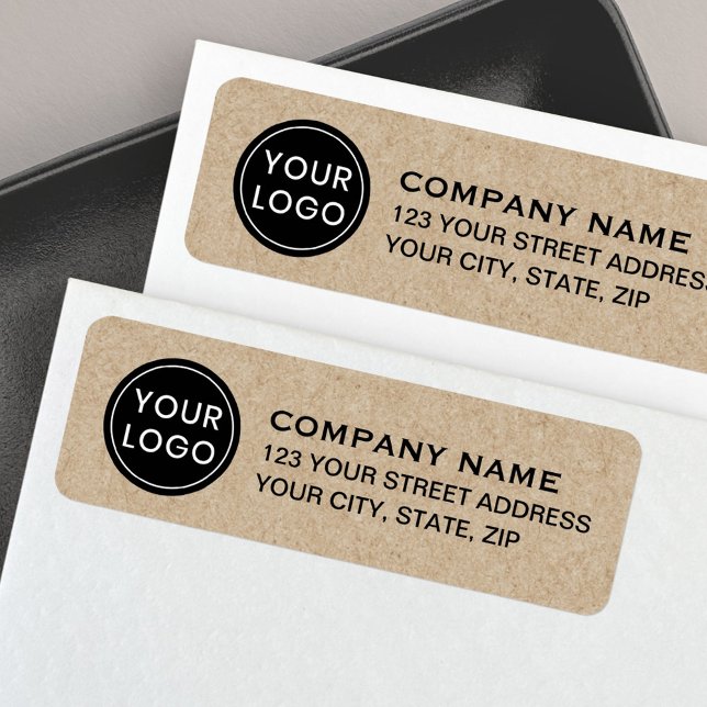 Custom logo Kraft paper look return address label (Custom logo Kraft paper look return address label)