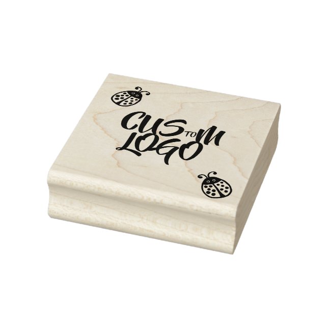 Custom Logo Ladybug Rubber Stamp (Stamp)