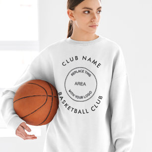 Custom Logo Large Basketball Club Name Sweatshirt