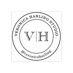 Custom Logo Large Round  Carrier Bags & Pizza Rubber Stamp