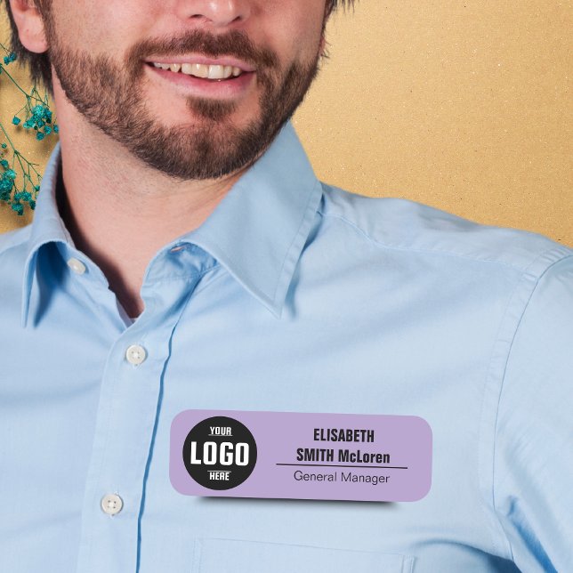 Custom Logo Magnetic Name Tag - Faux Gold Design (Custom Logo Magnetic Name Tag - Faux Gold Design)