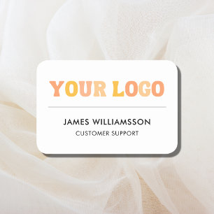 Custom Logo Magnetic Or Pin Back Employee Name Tag