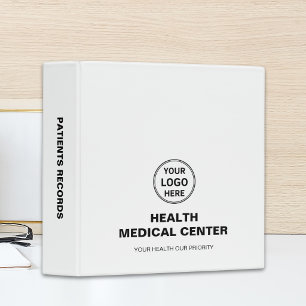 Custom Logo Medical Clinic Patients Records Binder