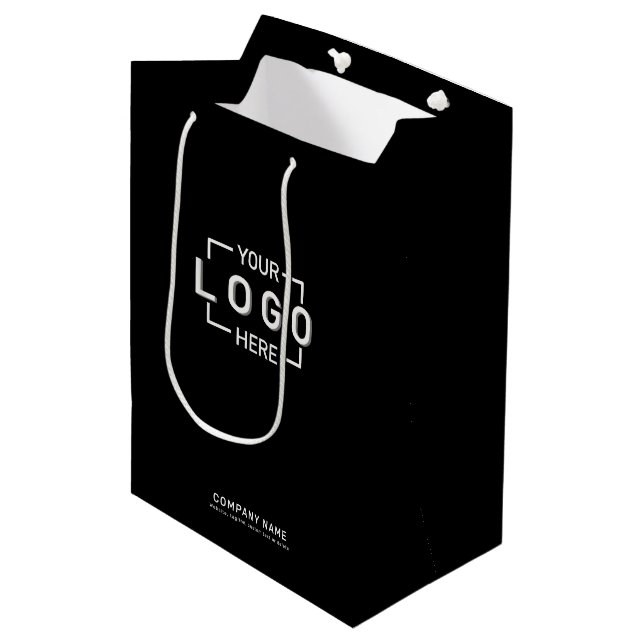 Custom Logo  Medium Gift Bag (Front Angled)