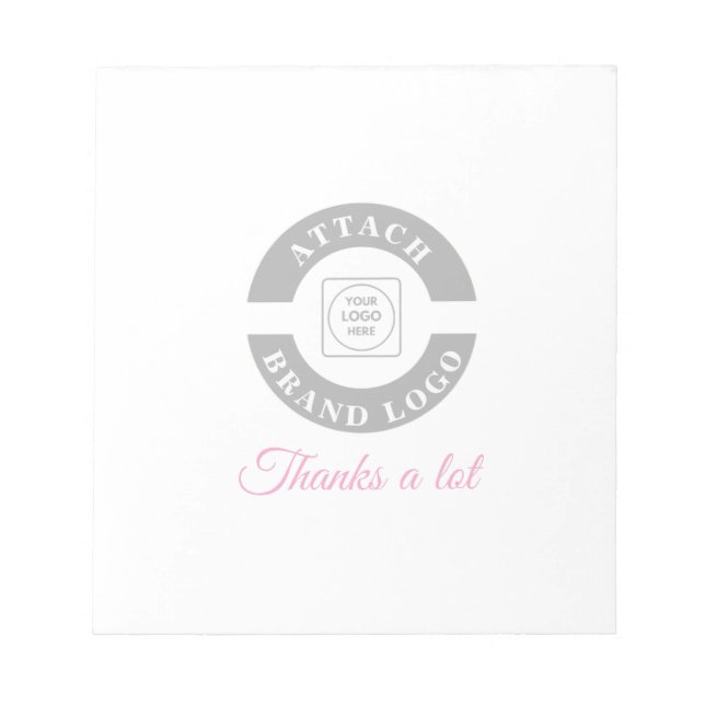 Custom Logo Message Office Branding notepad (Front)