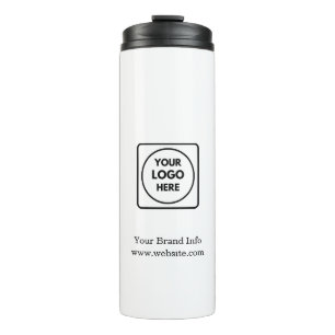 Custom Logo   Minimal Modern Corporate Branding Thermal Tumbler