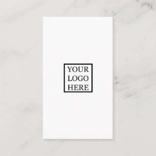 Custom Logo Minimalist Black and White Vertical Business Card