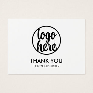 Custom Logo Minimalist Business Thank You Card
