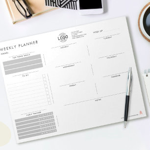 Custom Logo Minimalist Simple Undated Week Planner Notepad