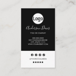 Custom logo minimalist white vertical business car business card