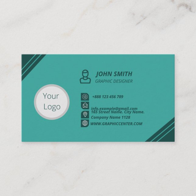Custom logo modern business card (Front)