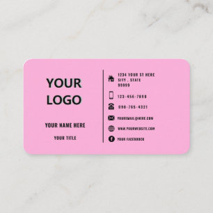 Custom Logo Modern Design Your Colours Pesonal Business Card