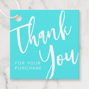 Custom Logo Modern Minimalist Thank You Favour Tags