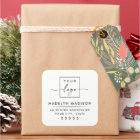 Custom logo modern minimalist white return address