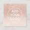 Custom logo modern rose gold glitter blush ombre