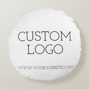 Custom Logo Modern Round Pillow