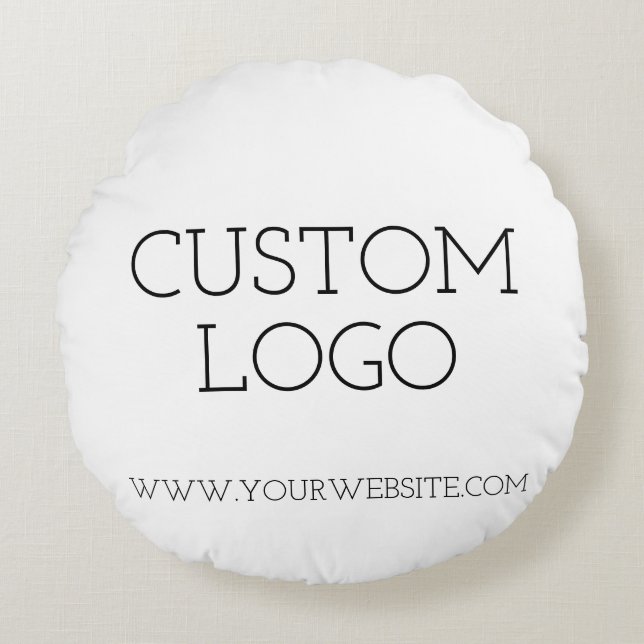 Custom Logo Modern Round Pillow (Front)
