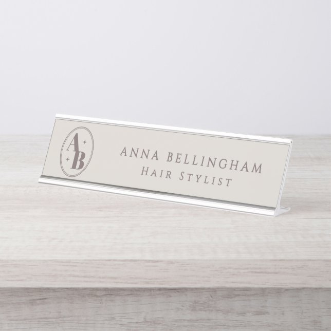 Custom Logo Mug | Personalized Business Branding Desk Name Plate (Front)