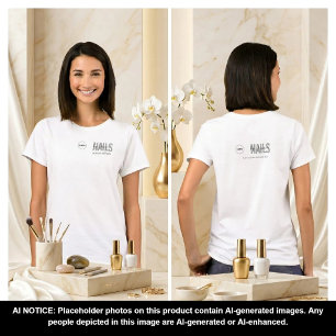 Custom Logo Nail Tech Work Shirt Personalized