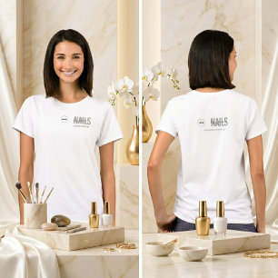 Custom Logo Nail Tech Work Shirt Personalized 