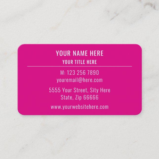 Custom Logo Name Address Business Card (Front)