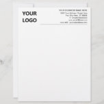 Custom Logo Name Address Business Letterhead<br><div class="desc">Custom Colors and Font - Simple Personalized Your Business Office Letterhead with Logo - Add Your Logo - Image / Business Name - Company / Address - Contact Information - Resize and move or remove and add elements / image / text with Customization tool. Choose / add your favorite text...</div>