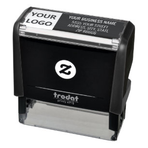 Custom Logo Name Address Colour Self-inking Stamp