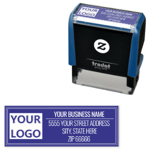 Custom Logo Name Address Colour Stamp Example