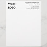 Custom Logo Name Address Info Business Letterhead<br><div class="desc">Custom Colours and Font - Your Business Letterhead with Logo - Add Your Logo - Image or QR Code / Name - Company / Address / Contact Information / more - Choose / add your favourite colours / font / size ! Resize and move or remove and add elements -...</div>