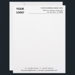 Custom Logo Name Address Info Company Letterhead<br><div class="desc">Your Colours and Font - Professional Design Business Office Letterhead with Logo - Add Your Logo - Image / Business Name - Company / Address / Contact Information - Website / E-mail / Phone / more - Resize and move or remove and add elements / image with customization tool. Choose...</div>