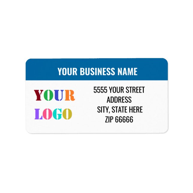 Custom Logo Name Address Labels Your Colours - Fon (Front)