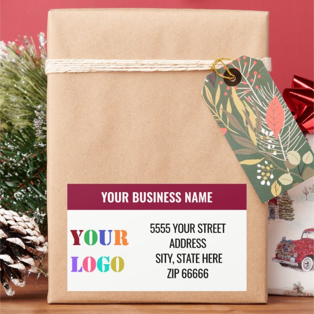 Custom Logo Name Address Personalized Labels (Holiday)